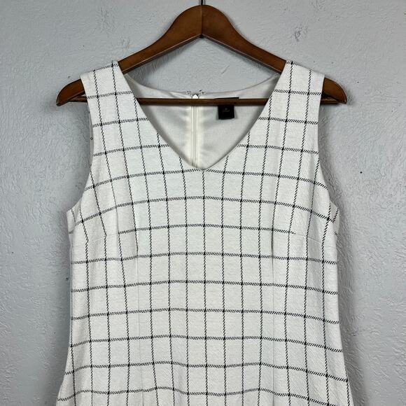 Ann Taylor Sheath Dress Checker Print Career Sleeveless - M - Picture 4 of 5